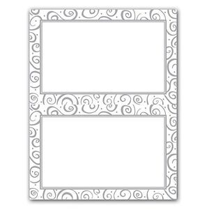 NWT 48 Gartner Studios 2-Up Invitations Silver Swirl 5.5" x 8.5" Anniversary
